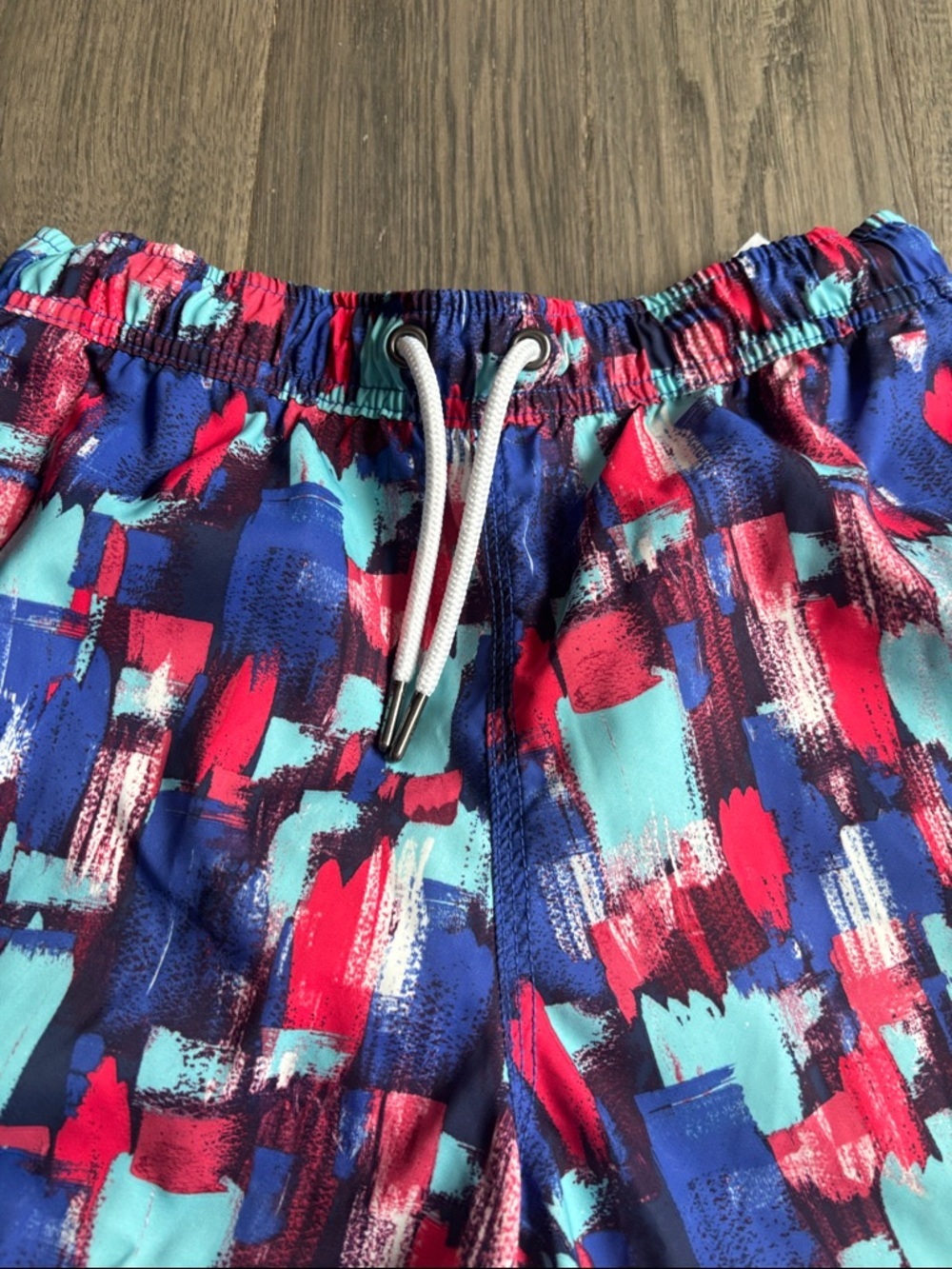 Abercrombie & Fitch | Beach Board Shorts Swim Trunks in Blue, Red, Teal XS - Picture 4 of 11